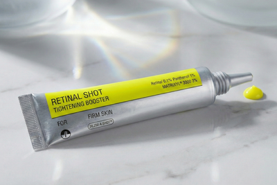 Retinal Shot Straffungsbooster. Die klinisch getestete Formel wirkt 11x schneller als herkömmliches Retinol.